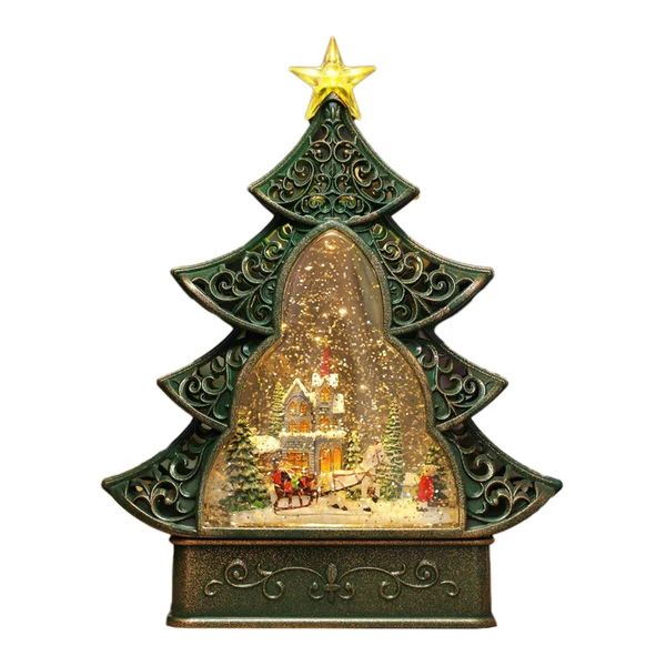 Soft Maxbell Portable Christmas Tree Music Box Rotatable Toy for Decor Girls Gift Small Town Organic