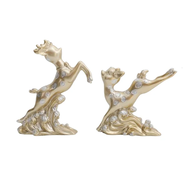 Dependable Maxbell 2x Deer Ornaments Home Decor Craft Collectible Window Desk Bedroom Certified