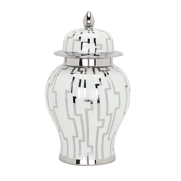 Certified Maxbell Chinese Flower Vase Temple Jar with Lid Ceramic living room Party Carefully Designed