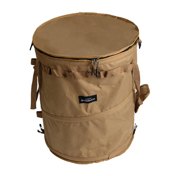 Secure Maxbell Camping Trash Can Foldable Dirty Clothes Basket Portable for Garden Picnic Brown Luxury