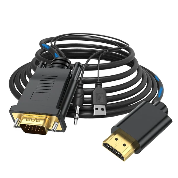 Optimized Maxbell VGA Digital to HDMI Analog Video Adapter Cable 1080P Golden Plating Durable 0.5m Reliable