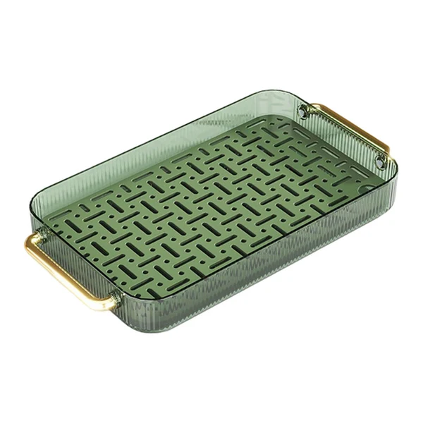 Reusable Maxbell Drainage Drain Tray with Handles Non Slip for Party Table Living Room Green