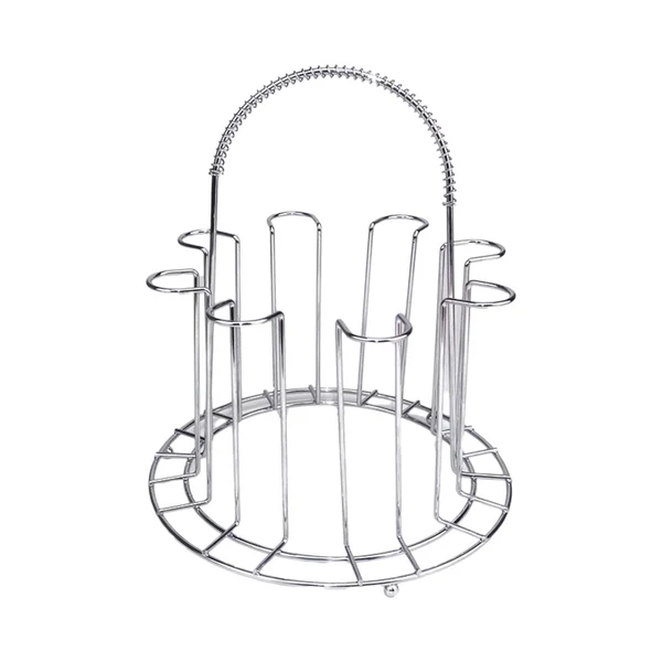 Reusable Maxbell Stainless Steel Cup Organizer 8 Hook Glasses Holder for Countertop Home Excellent