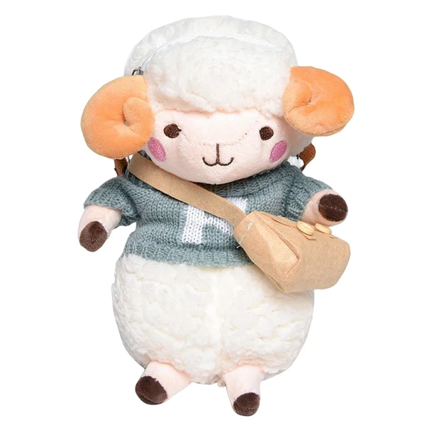 Smooth Maxbell Stuffed Sheep Shoulder Bag Plush Animal Messenger Bags Women Girls Handbag Blue Classic