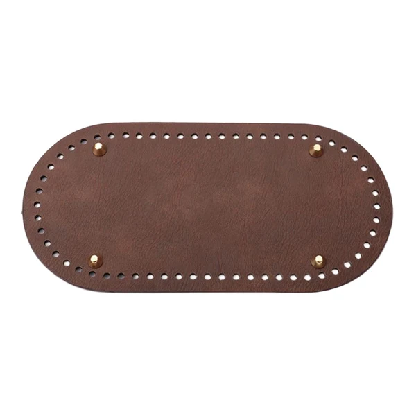 Expertly Made Maxbell DIY Crochet Bag Bottom Pad with Holes Purse Bottom Base PU Leather 12cmx25cm High-End