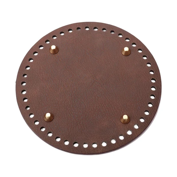 Clean Maxbell DIY Crochet Bag Bottom Pad with Holes Purse Bottom Base PU Leather 15cm Dependable