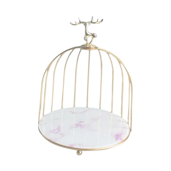 High-End Maxbell Bird Cage Rack Cosmetic Holder Perfume Iron for Dresser Vanity deer 19.5cmx22.5cm Effective