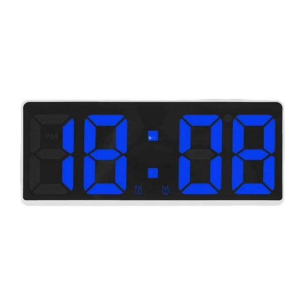 Next-Generation Large Number Alarm Clock Table Date LED Display for Elderly Home Living Room Blue Pure