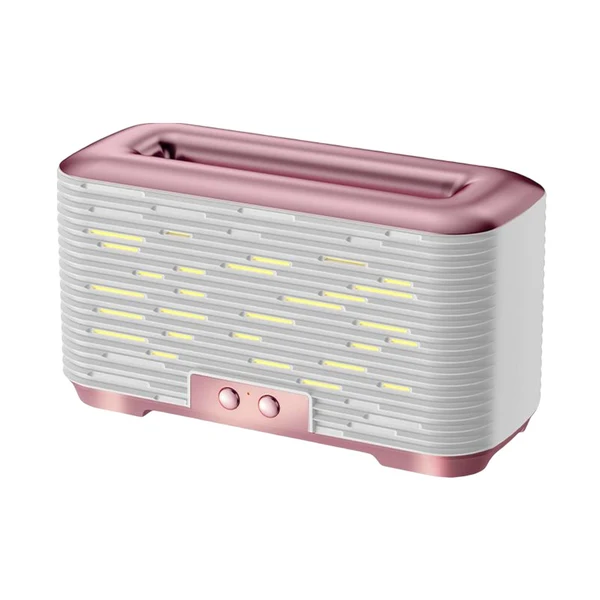 Trendy Maxbell Flame Air Humidifier Diffuser Quiet 350ml Night Light USB for Home Bedroom Pink Selected
