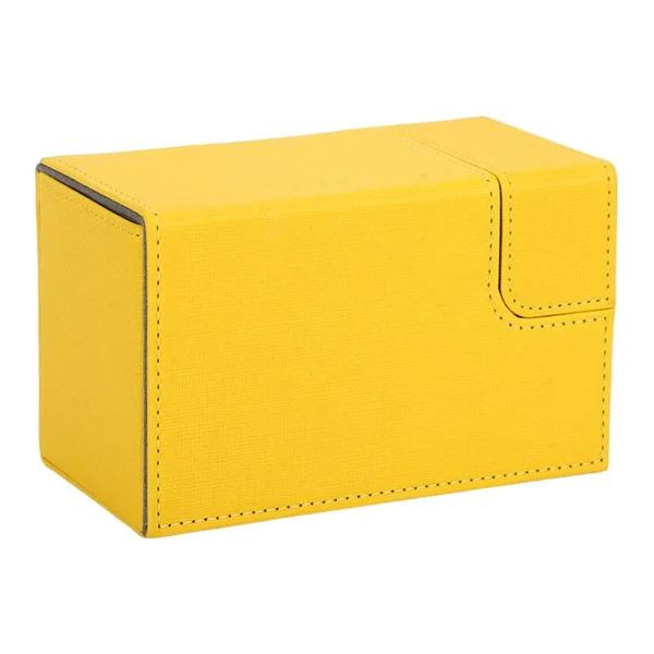 Dependable Maxbell Deck Case Durable Gathering Cards Sturdy Double Drawer card Yellow Official