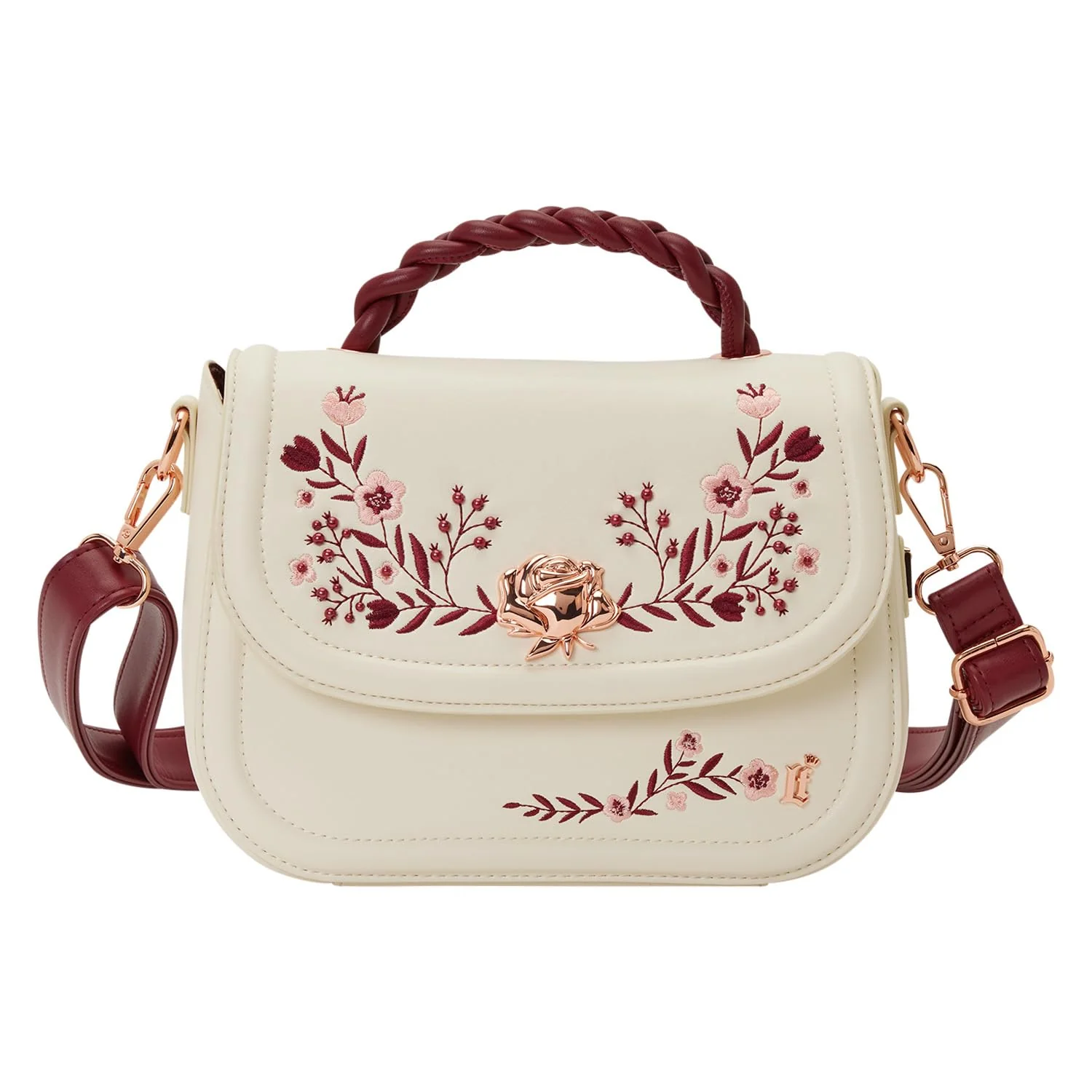 Long-Lasting Loungefly Cream Red Floral Crossbody Bag Specialty