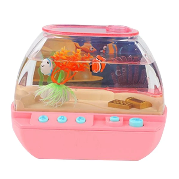 Comfortable Maxbell Aquarium Fish Tank Decoration with Light Cartoon Play House For Home Pink Modern