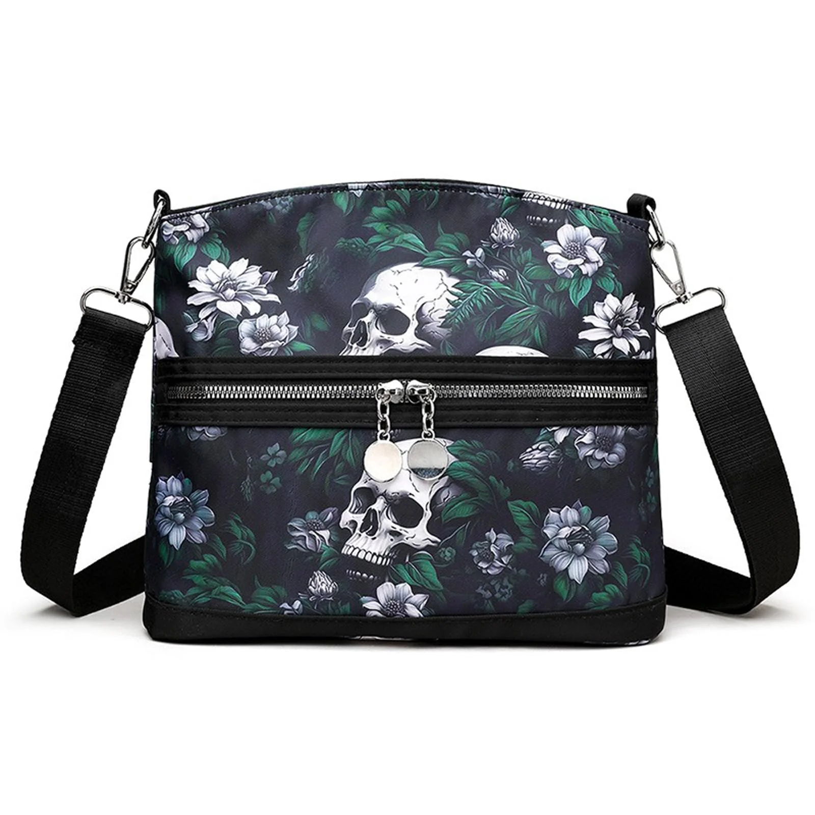 Trusted MEOKIM Women's Skull Shoulder Bag Gothic Skull Wallet Y2k Backpack Street Hippie Backpack green One Size High-Grade
