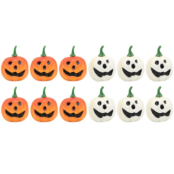 Crafted Maxbell 12 Pieces Simulation Pumpkins Fall Harvest Decor Prop for Party Ornament White and Orange Easy-to-Use