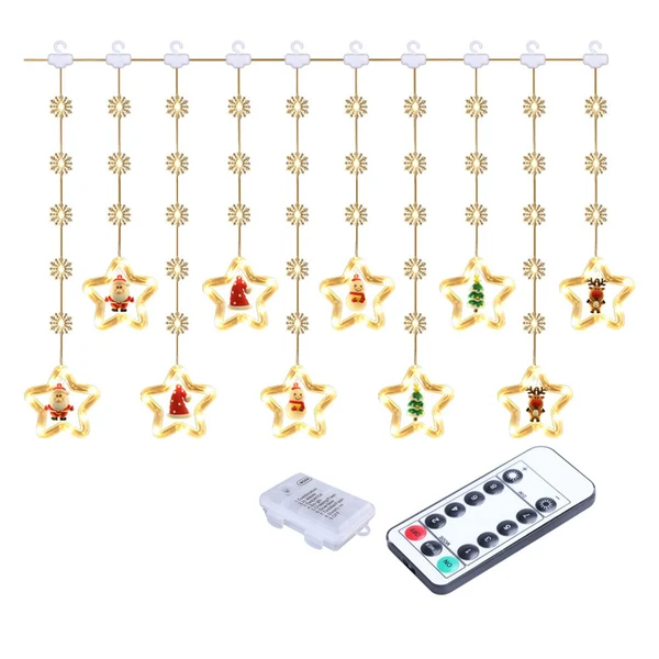 Certified Maxbell Christmas String Lights Celebration Lighting Twinkle Light Timing for Patio Battery Verified