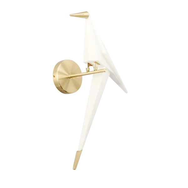 Refined Maxbell Modern Single Head Sconce Lighting Fixtures Ornament Bird Wall Lamp for Loft Left Crafted