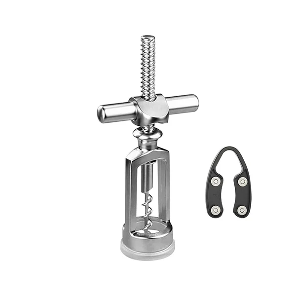 Safe Maxbell Spiral Cross Corkscrew Zinc Alloy Silver Cork Remover Manual for Restaurant Style C User-Friendly