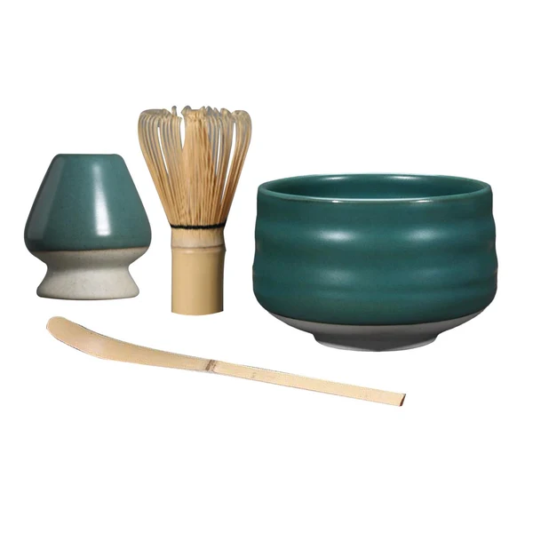 Recyclable Maxbell Japanese Matcha Whisk Holder Matcha Scoop Ceramics Matcha Whisk Holder Matt green Next-Generation