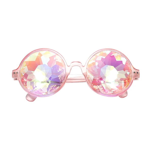 Authentic Maxbell Kaleidoscope Rave Glasses Eyewear Prop for Music Festival Holiday Pink Eco-Friendly