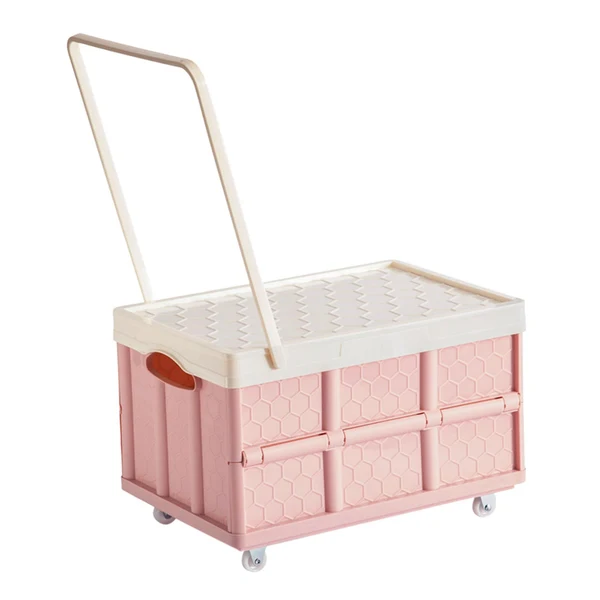 Exceptional Maxbell Storage Container Clothes Books Folding for Picnic Garden Home pink with wheel Verified