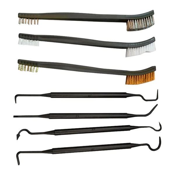 Fine Crafted 7 Pieces Car Detailing Cleaning Tools Wire Brushes for Automotive Natural