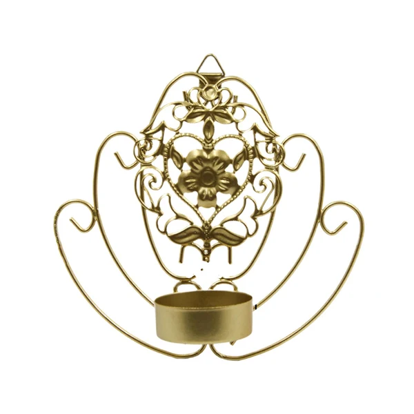 Consistent Maxbell Iron Wall Mounted Candle Holder Candlestick Holder Home Decor Gold Pattern Original Design