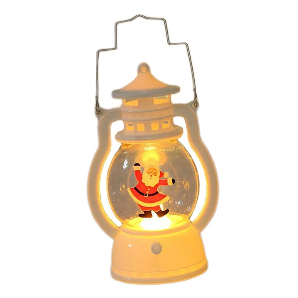 Elite Maxbell Vintage Style Christmas Lanterns Light Hanging Ornament for Home Indoor Santa Long-Lasting