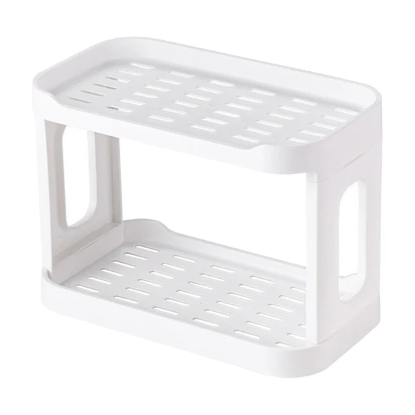 Organic Maxbell Double Layer Desktop Storage Rack Cosmetic Storage Shelf for Bedroom Kitchen Elite