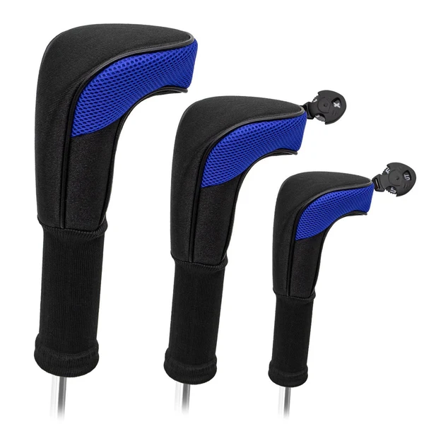 Fine Maxbell 3Pcs Mesh Golf covers with Number Tag for Fairway Woods Driver Case Blue Outstanding