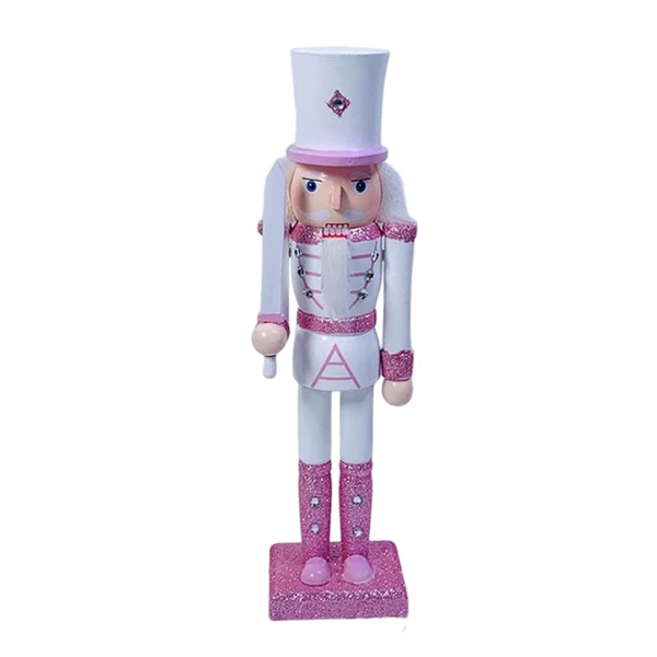 Excellent Maxbell Nutcrackers Figures Sparkle 30cm Wooden Unique for bedroom White cane Selected