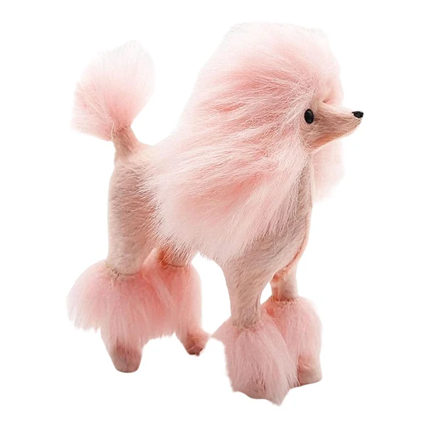 Superior Maxbell Poodle Figurine istic Decorating Handcrafted for Lawn Pathway Pink Safe