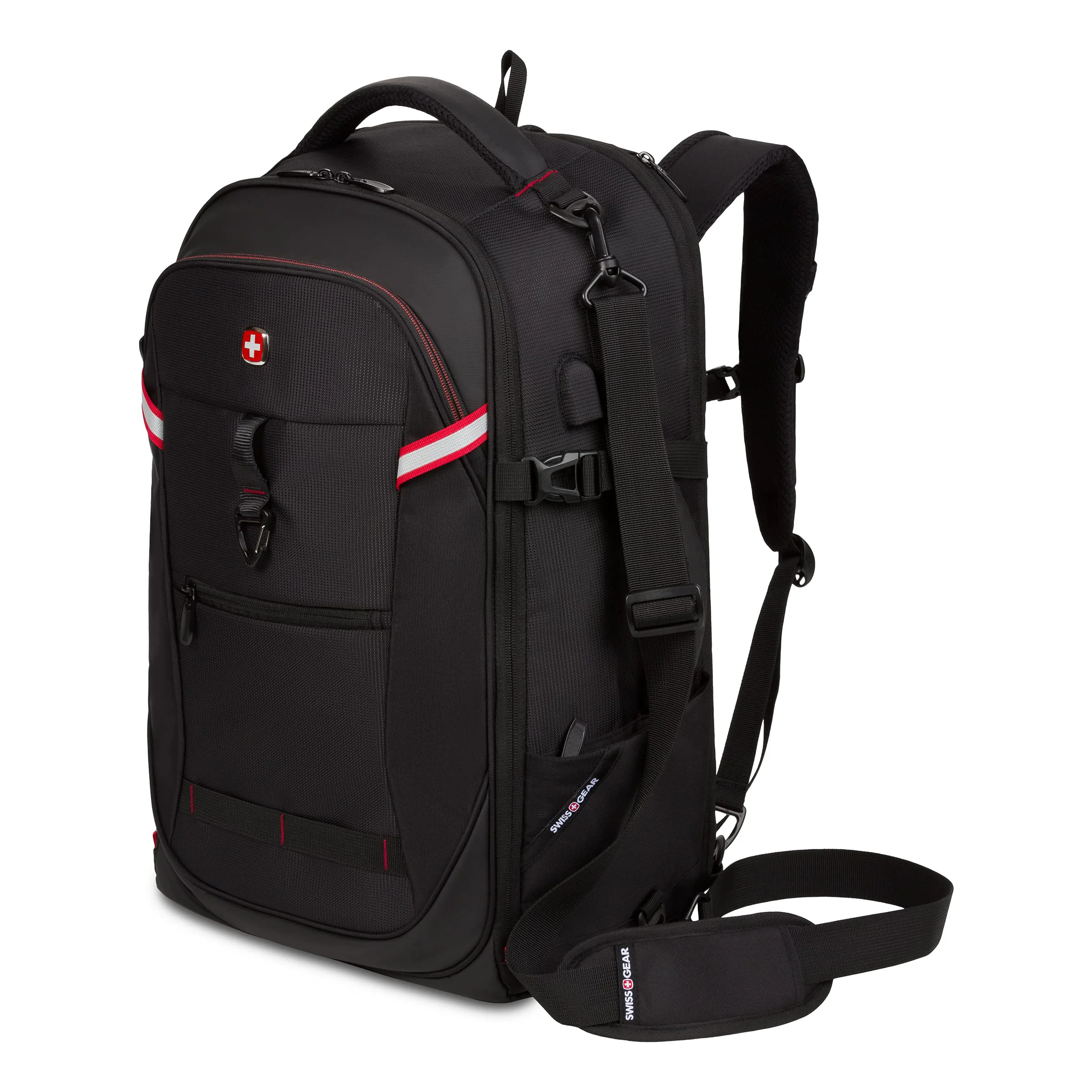 Consistent SwissGear Hybrid 45L Travel Backpack Fits 17 inch Laptop Men's and Women's Black Safe
