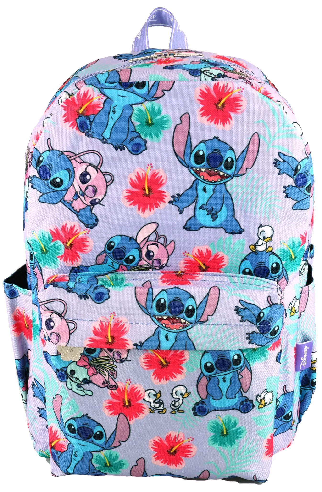 Powerful Wondapop Disney Lilo Stitch 17 Inch Deluxe Backpack with Laptop Compartment Lavender Detailed