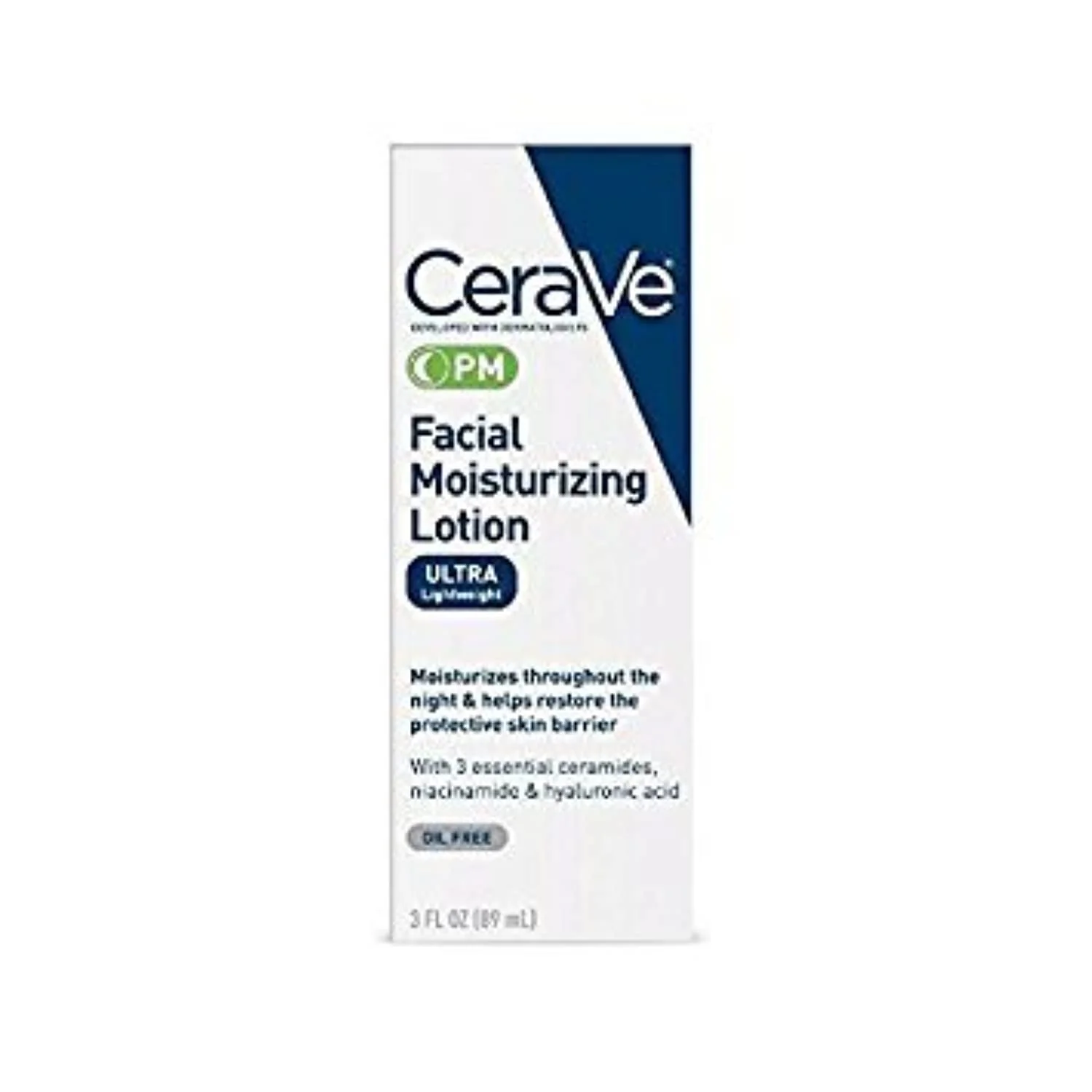 Pure CeraVe Facial Moisturizing Lotion PM Ultra Lightweight 3 oz Outstanding