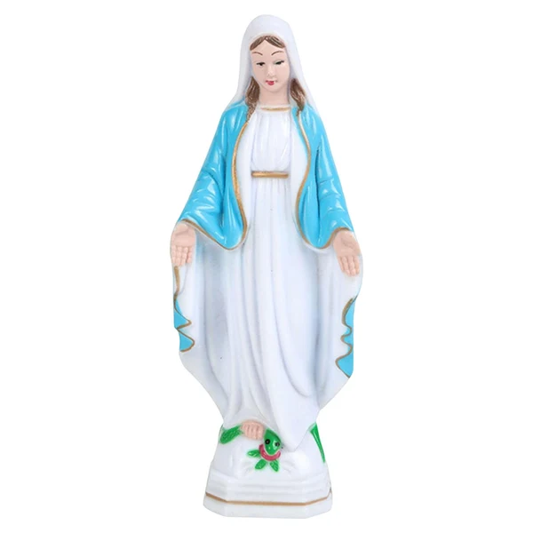 Smart Maxbell Blessed Virgin Mary Figurine Character Sculpture Statue Decoration 15cm Blue Coat Fashionable