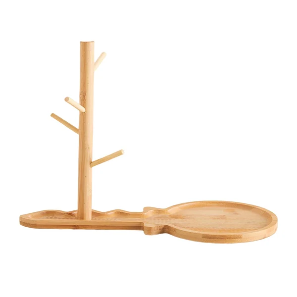 Efficient Maxbell Wooden Jewelry Organizer Multifunctional Unique Tabletop for Bracelet Keys Style B Smooth