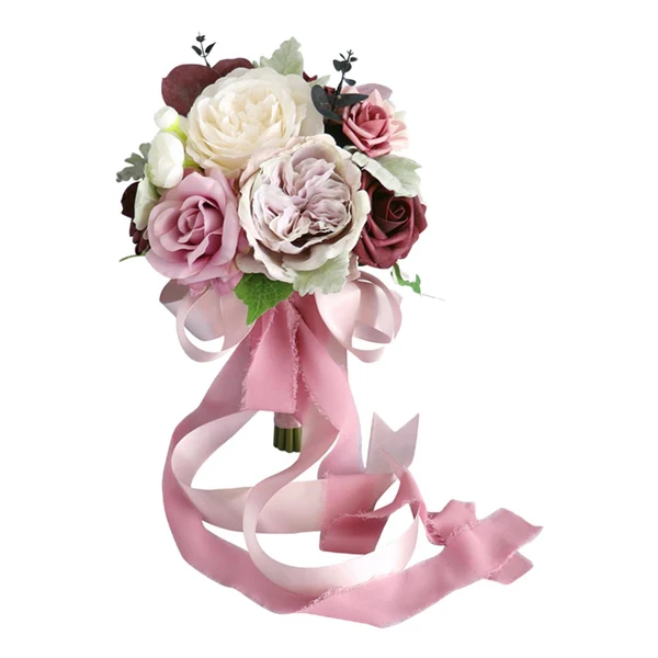 Detailed Maxbell Artificial Bridal Wedding Holding Bouquets for Anniversary Wedding Party Secure