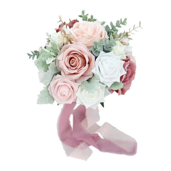 Safe Maxbell Artificial Bridal Bouquet Wedding Bouquet for Photo Prop Ceremony Bridesmaid Breathable