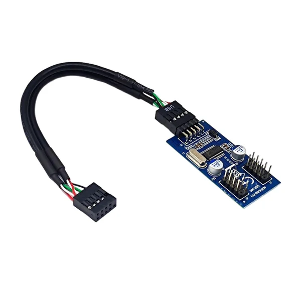 Effective Maxbell 9Pin USB Extension Cable Card 9 Pin 1 to 2 Extension Splitter Cable 0.3m Environmentally Friendly