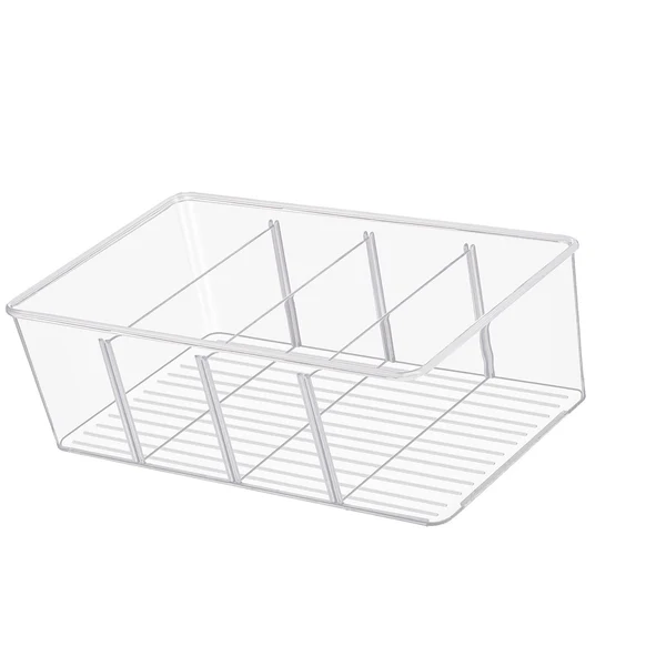 Comfortable Maxbell Divided Kitchen Organizer Bin tea Storage Box for Fridge Window Kitchen Without Lid Soft