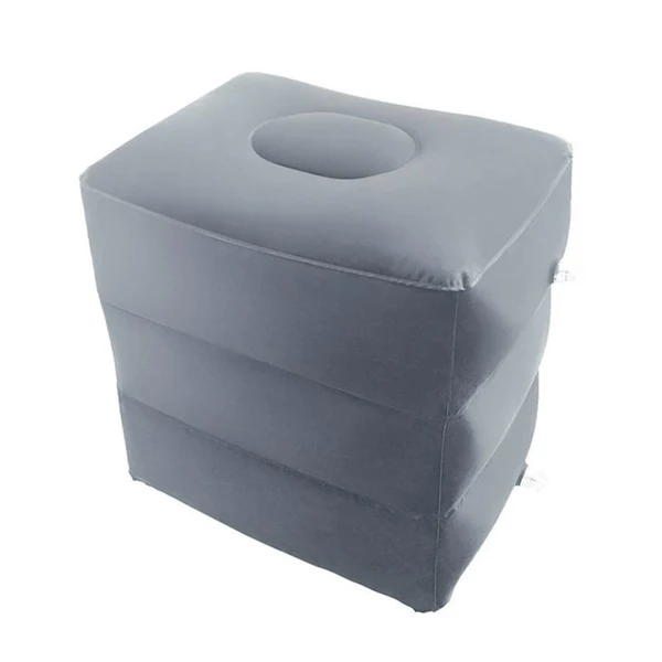 Elegant Maxbell Inflatable Foot Rest 3 Layers Foot Stool Foot Rest Pillow for Travelling Light Gray First-Class