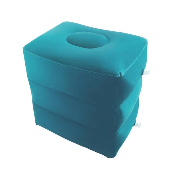Authentic Maxbell Inflatable Foot Rest 3 Layers Foot Stool Foot Rest Pillow for Travelling Light Blue First-Class