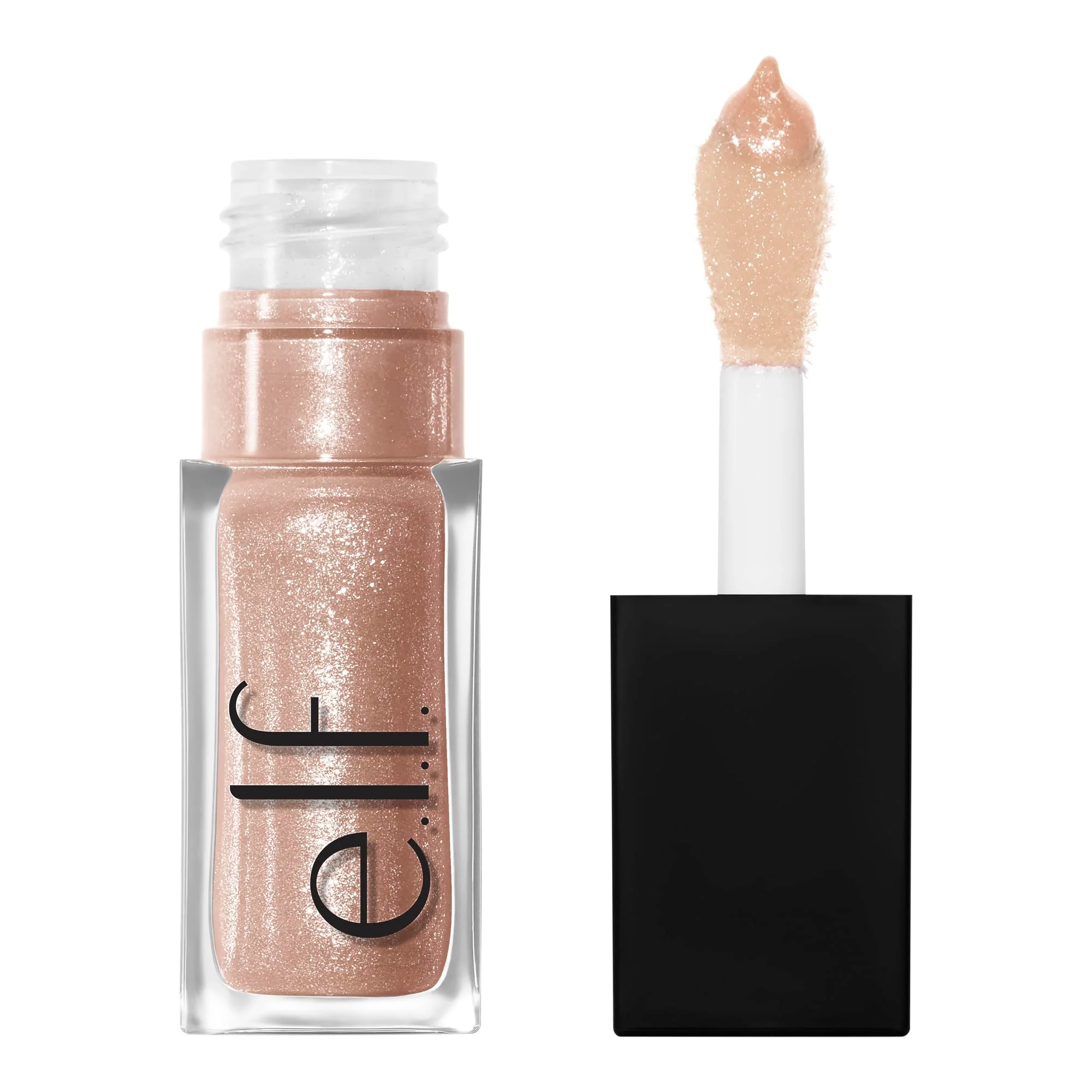 Smart e.l.f. Glow Reviver Lip Oil Nourishing and Hydrating with High-Shine Glimmer Finish Sheer Wash Of Color Minty Scent Non-Sticky Vegan Minimalist