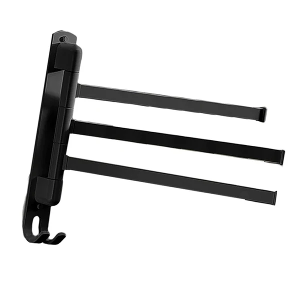 Trusted Maxbell Towel Holder No Punch Organizer Storage Towel Bar for Cabinet Hotel Office 3 Rods Black Green