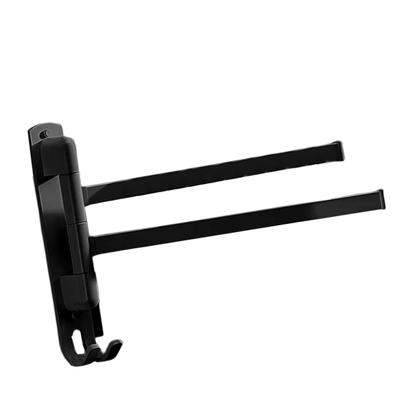 Contemporary Maxbell Towel Holder No Punch Organizer Storage Towel Bar for Cabinet Hotel Office 2 Rods Black Sophisticated