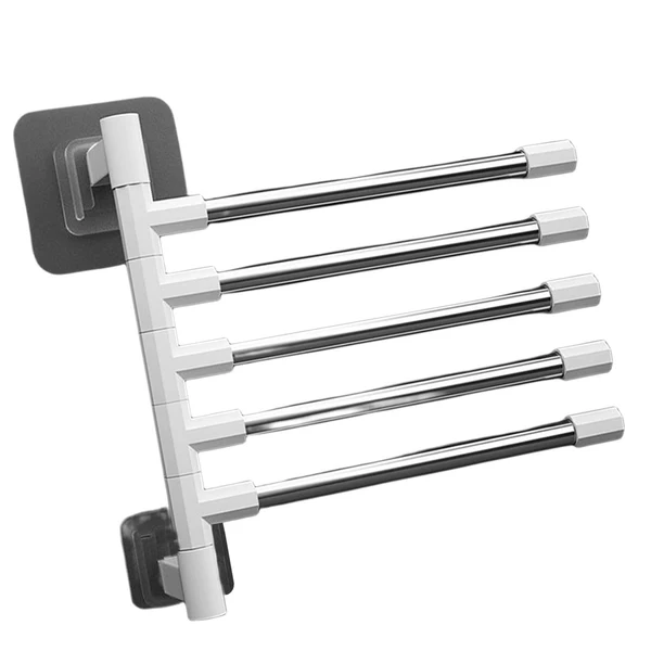Luxury Maxbell Toilet Towel Rack 180 Degree Rotary Towel Holder for Bathroom Hotel 5 Pole Clean