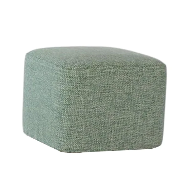 World-Class Maxbell Linen Cotton Footrest Foot Stool Cover for Living Room Accessory Durable Dark Green Exceptional