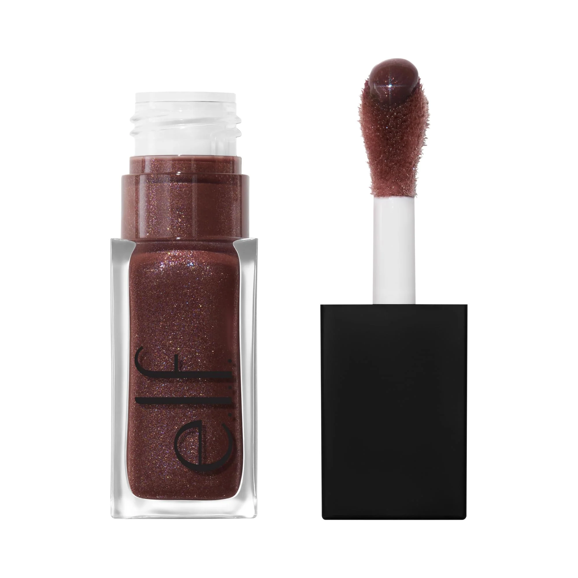 Premium e.l.f. Glow Reviver Plumping Lip Oil Tinted Lip Plumper For A High-Shine Plump Finish Infused With Jojoba Oil Vegan Espresso Tonic Smooth