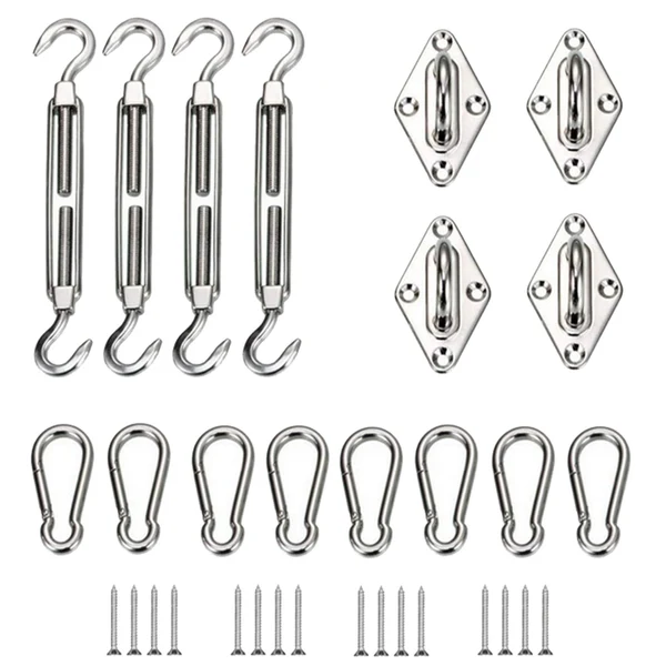 Superior Maxbell Shade Sail Hardware Kit Installation Pad Eye Turnbuckle for Patio Canopy Advanced