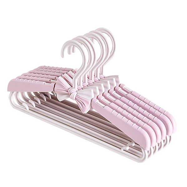 High-Performance Maxbell Adjustable Kid Hanger Retractable Hanger Clothes Drying Rack for Dress Pink User-Friendly